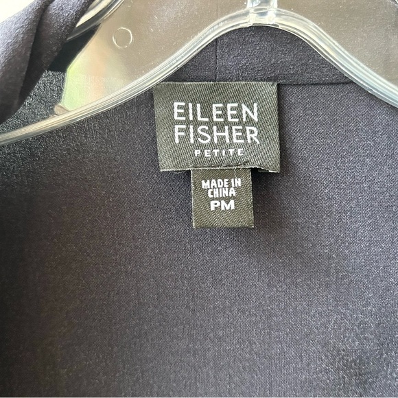 Eileen Fisher silk drape shawl collar blazer - Picture 2 of 10